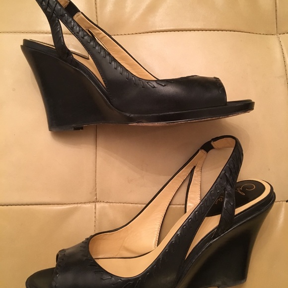 Cole Haan wedge peep toe slide - Picture 2 of 5